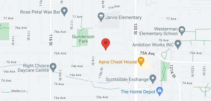 map of 11859 75A AVENUE